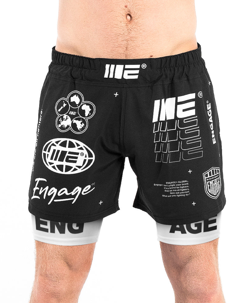 Engage Billboard 2-in-1 Hybrid Shorts - Black